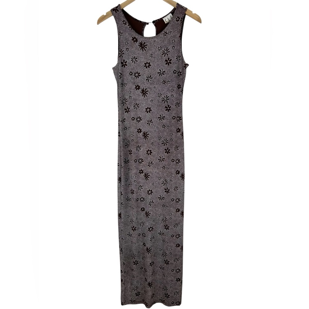 Cle Paris Vintage Maxi Dress in Brown